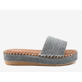 Blaue Espadrilles-Hausschuhe 7970-PL grau 1