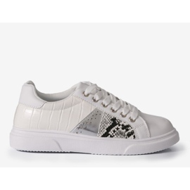 Weiße stylische Damen Sneaker BK928-9 1