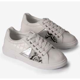 Weiße stylische Damen Sneaker BK928-9 2