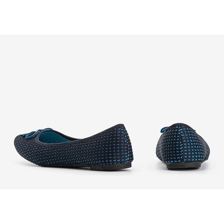 Del Amor blaue Textilballerinas schwarz 2