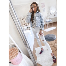 Rosa Stoffballerinas LD8E07 marineblau 1