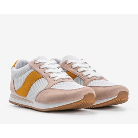 Klassische weiße Sneaker mit Aniya Beige 1