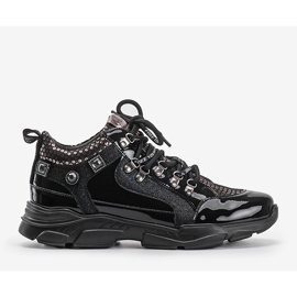 Schwarze Giovanna Keilsneaker 1