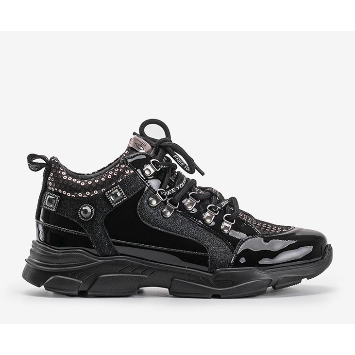 Schwarze Giovanna Keilsneaker 1