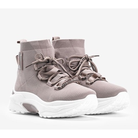 Beige Elisa Socken-Sneakers 1