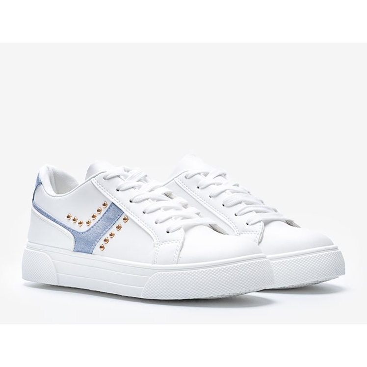 Blaue weiße Sneakers von Emilie für Damen 2
