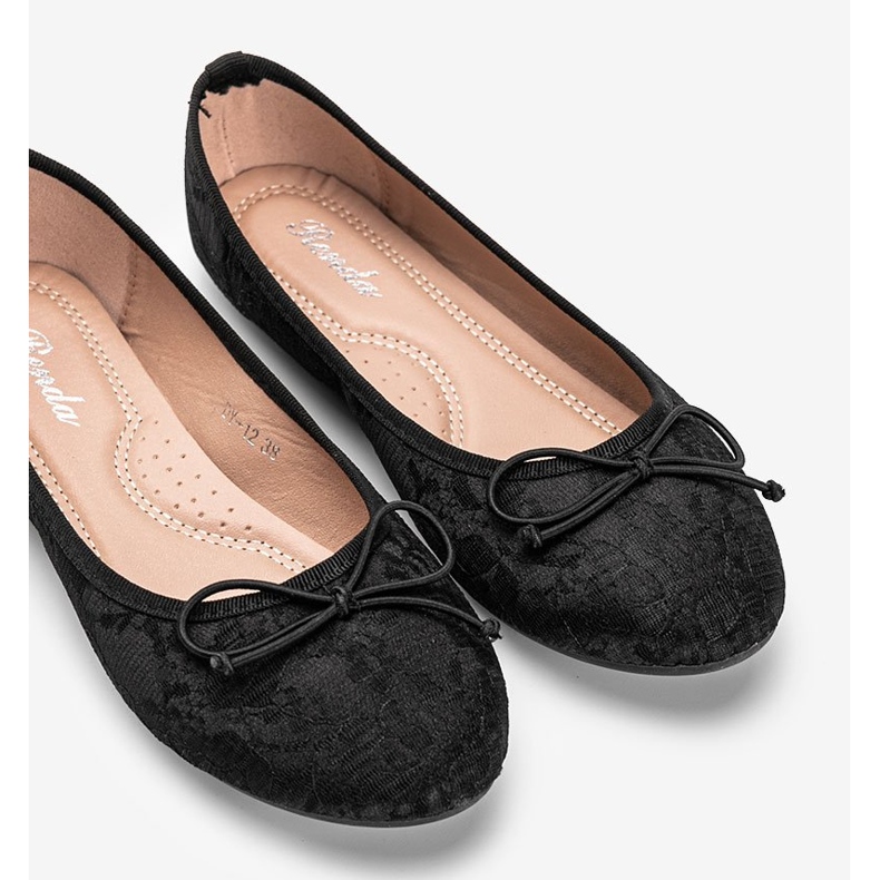 Schwarze Spitzenballerinas von Alessandra 1