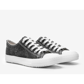 Schwarz glänzende Cora Sneakers 1