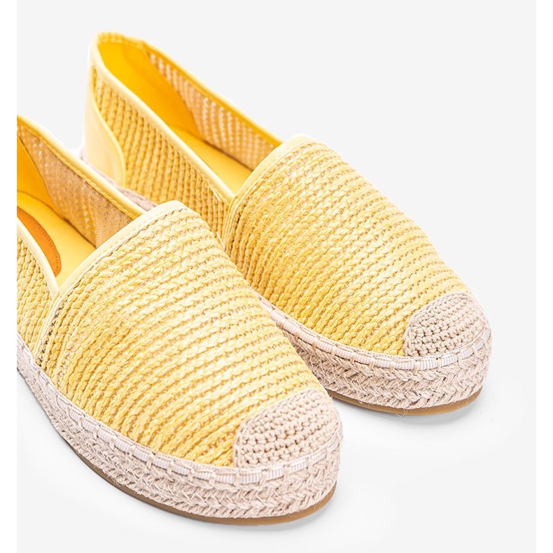 Carly Gelbe gewebte Espadrilles 1