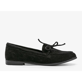 Schwarze Kierra Loafer aus Öko-Wildleder 1