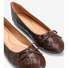 Kaiden braune geflochtene Ballerinas 1