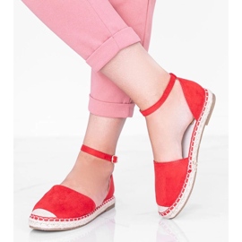 Chloe Star rote Espadrilles-Sandalen 1