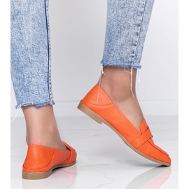 Orangefarbene Loafer mit Island Paradise-Schnalle 1