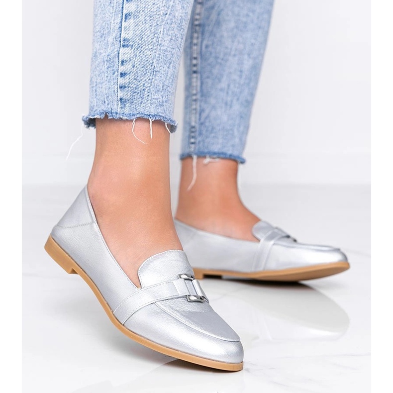Silberne Loafer mit Island Paradise-Schnalle 1