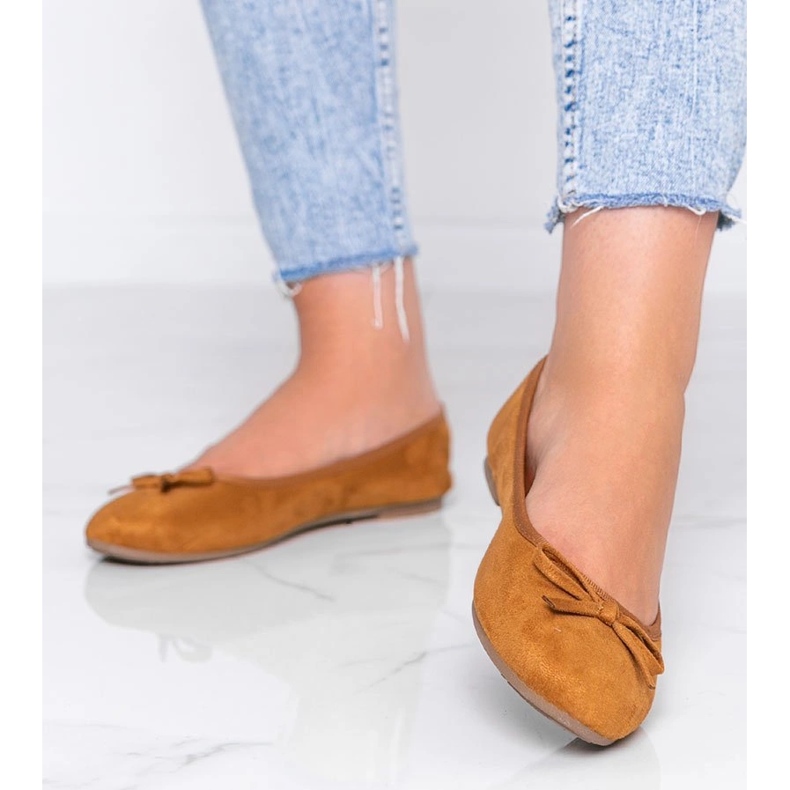 Braune Ballerinas mit Schleife Angelina 1