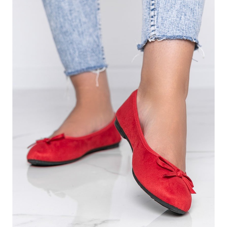 Rote Ballerinas mit Schleife Angelina 2