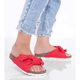 Rote Sandalen auf Martenn Korksohle 1