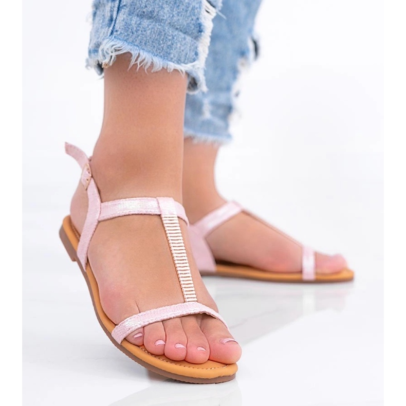 Igi rosa holografische Damensandalen 1