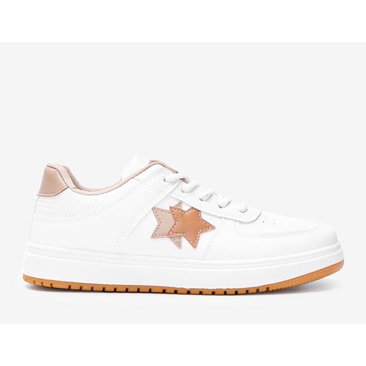 BM Weiße und braune Sneaker mit Polja-Sternen 1