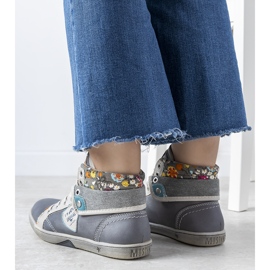 Graue Knöchel-Sneaker für Damen von Niente 1