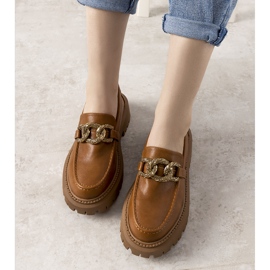 Camel Loafer mit hoher Sohle von Emila braun 1
