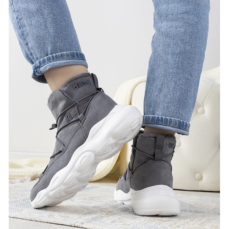 Graue stylische Schneestiefel von Big Star für Damen Marrero 2