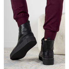 Schwarze Nazario Plateaustiefel 1