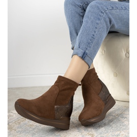 Braune Sneaker mit Garibay-Schlangenhaut-Einsatz 1