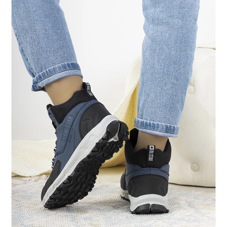 Big Star Ivanna marineblaue Trekkingschuhe schwarz 1