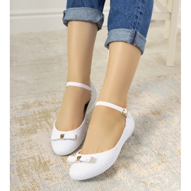 Weiße Ballerinas für Damen Heather 1