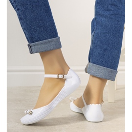 Weiße Ballerinas für Damen Heather 2