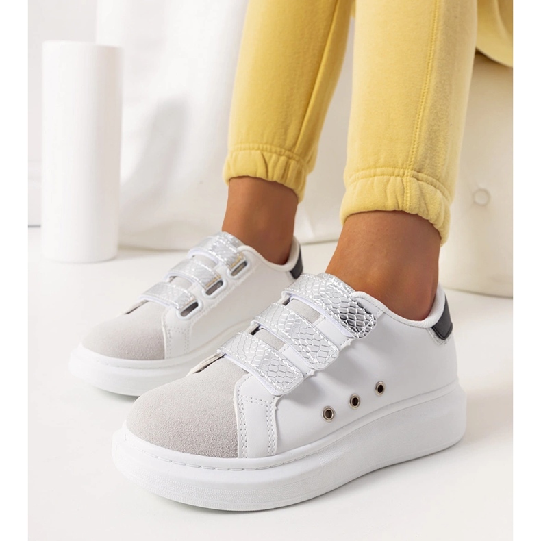 Herrick Damen-Sneakers in Weiß und Silber 1