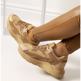 Braune Toffee-Sneaker für Damen beige 1