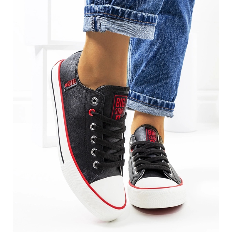 Schwarze Turnschuhe für Damen Big Star JJ274129 1