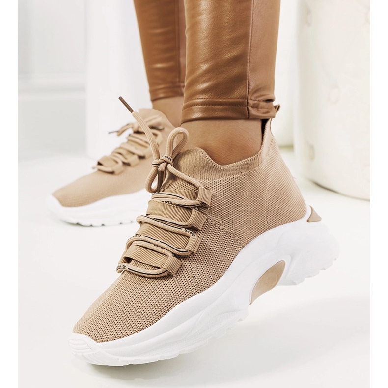 Beigefarbene Barraza-Sneakers für Damen 2