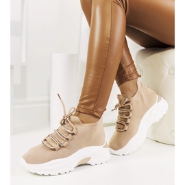Beigefarbene Barraza-Sneakers für Damen 1