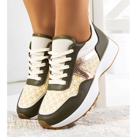 Grüne Isham-Sneaker für Damen beige 1