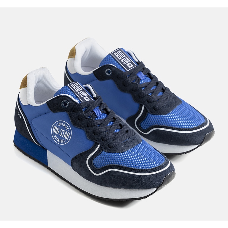 Marineblaue Herrenturnschuhe Big Star JJ174143 navy blau 1