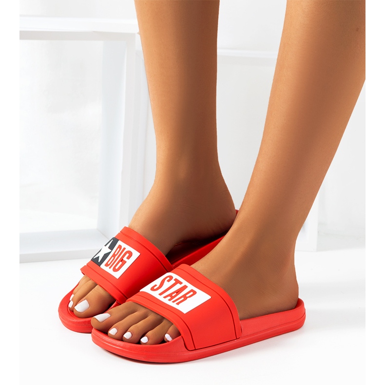 Rote Damen Big Star DD274A267 Hausschuhe 1