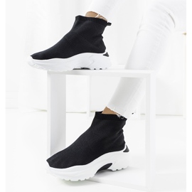 Schwarze High-Top-Sneaker 1