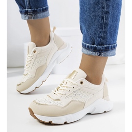 Beigefarbene Viale-Sneakers für Damen 1