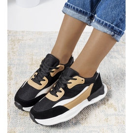 Schwarze Damen-Sneaker von Pagnotto beige 1