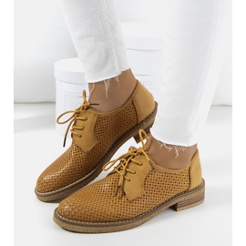 Braune durchbrochene Oxford-Schuhe von Ortensia 1