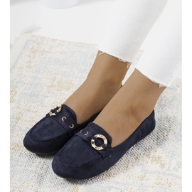 Marineblaue Leila-Slipper für Damen 1