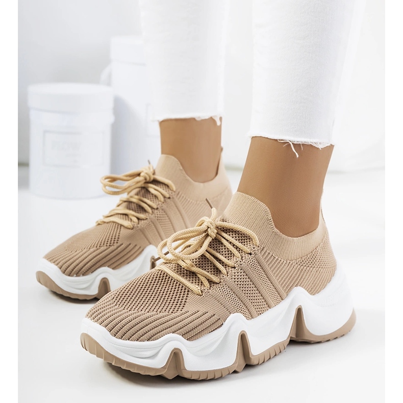 Beige Sportsneaker von Thornber 1