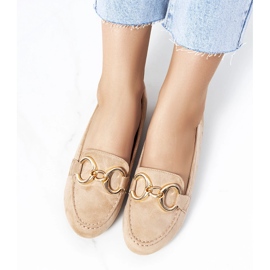 Beige Loafer mit Castor-Schnalle 1