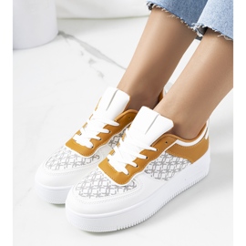 Weiße Manal-Sneaker für Damen gelb 1