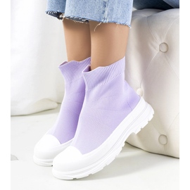 Mickeys lila Knöchelturnschuhe 1