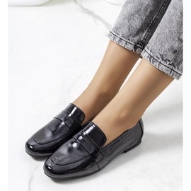 Schwarz lackierte Yasemin-Lederschuhe 1