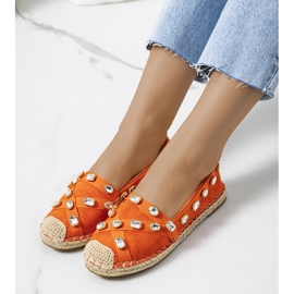 Orangefarbene Chanou-Espadrilles 2